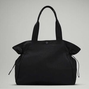 Lululemon Black Cinch Shopper Tote Bag